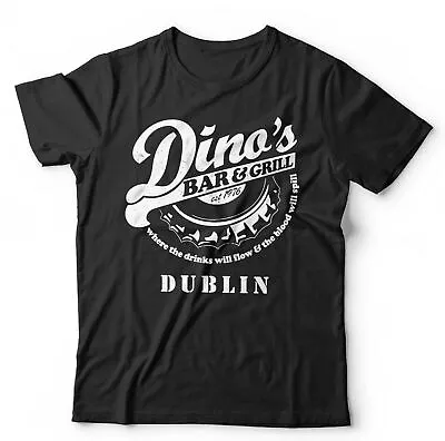 Buy Dino's Bar And Grill Tshirt Unisex & Kids Thin Lizzy Rock Lynott Fathers Day • 14.99£
