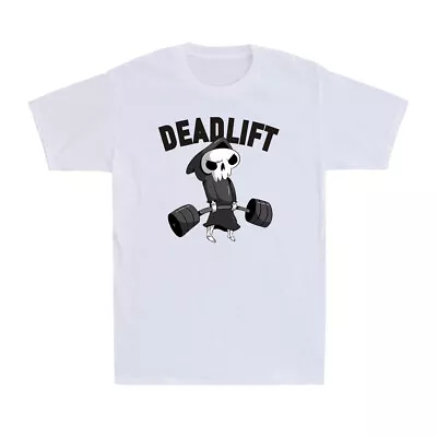 Buy Deadlift Gym Funny Novelty Gym Grim Reaper Lifting Men's T-Shirt Short Sleeve • 12.99£