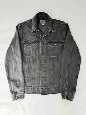 Buy ASOS Mens Denim Jacket Black Large L Washed Out • 20£