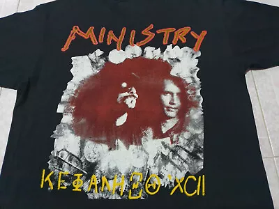 Buy Vintage 90s Ministry Sepultura Black Unisex ALl Size Shirt In Front NG2346 • 22.16£