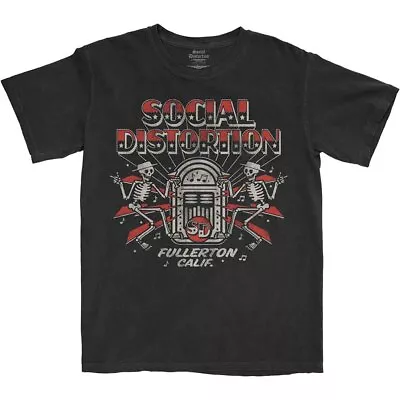 Buy Social Distortion T Shirt Jukebox Skelly Band Logo Official Black M • 15.95£