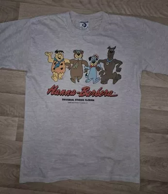 Buy Vintage T-shirt Size Medium 90s Scooby Doo Flintstones Hanna-Barbera Universal • 19.99£
