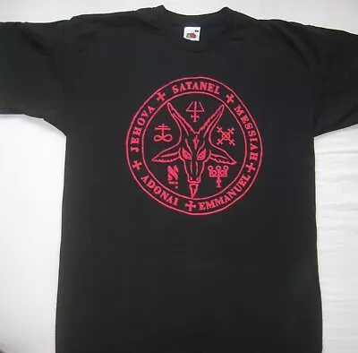 Buy BAPHOMET T-Shirt Satan Devil Demon Occult Atheist Gothic Deicide Carcass Napalm • 6.99£