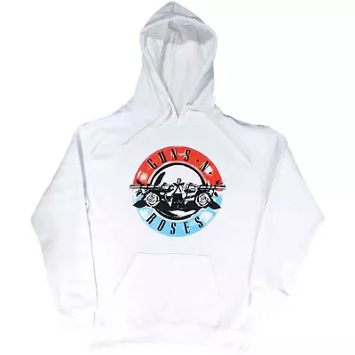 Buy Guns N Roses 'Motorcross Logo' White Pullover Hoodie - NEW OFFICIAL • 29.99£