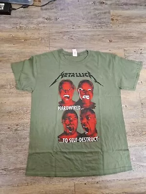 Buy Metallica Hard Wired To Self Destruct Tour Mens Large Metal Band T Shirt Green  • 28.99£