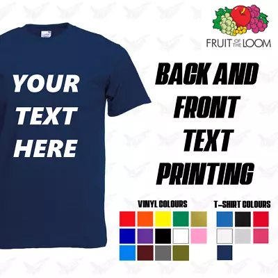 Buy Personalised / Custom T-Shirt With Your Text Printed TShirt Unisex Vinyl • 9.20£
