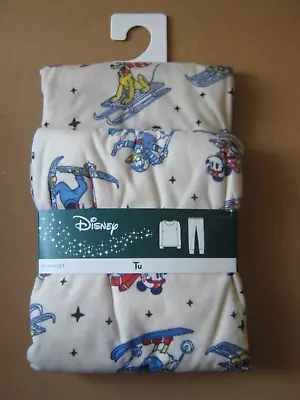 Buy Ladies Disney Mickey & Friends Tu Slinky Fleece Soft Touch Pyjama Set Size 24 • 17.95£