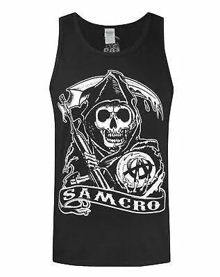 Buy Sons Of Anarchy Black Reaper Logo Vest (Mens) • 16.95£