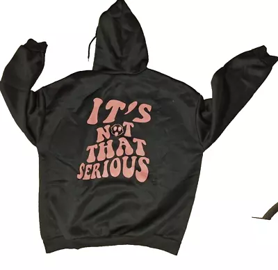 Buy ITS NOT THAT SERIOUS Plus XXL Hoodie Pull Over Sweatshirt Top Black NEW!! • 5.96£