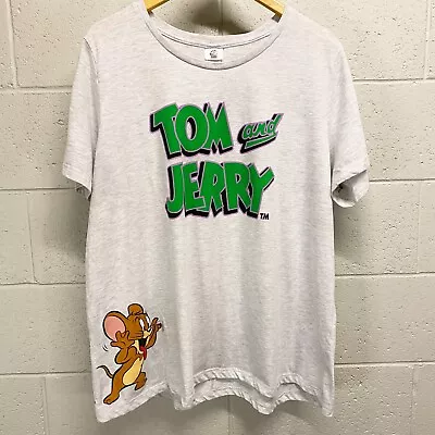 Buy Tom & Jerry T-Shirt Throwback Oversized Front & Back Print Hanna-Barbera Cartoon • 13.46£