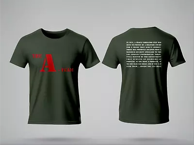 Buy A Team Green 100% Cotton Short Sleeve T-Shirt - TV Show Monologue On Back • 10.99£