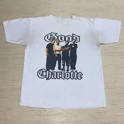 Buy Vtg Good Charlotte Band Heavy Cotton White Full Size Unisex Shirt MM630 • 17.70£