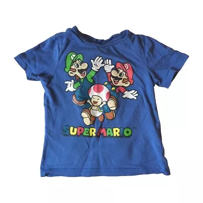 Buy Super Mario Top T-Shirt Boys Kids Childrens Short Sleeve Game Character Movie • 2.06£