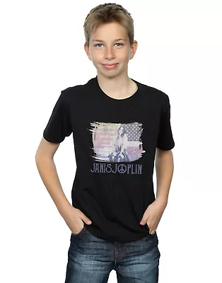 Buy Janis Joplin Boys Stove Flag T-Shirt • 12.99£