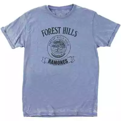 Buy The Ramones   Unisex T- Shirt - : Forest Hills (Burnout) - Blue  Cotton • 14.99£