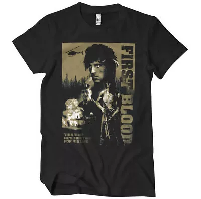 Buy Rambo First Blood Sylvester Stallone Official Tee T-Shirt Mens • 17.13£