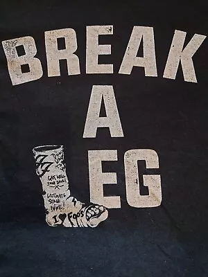 Buy Foo Fighters T-shirt Break A Leg Tour + Back Print Milton Keynes 2015 Small • 14£