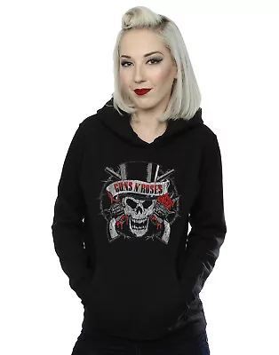 Buy Guns N Roses Women's Distressed Death's Head Hoodie • 34.98£