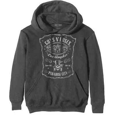 Buy Guns N Roses 'Paradise City' Charcoal Grey Pullover Hoodie - NEW OFFICIAL • 29.99£