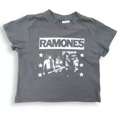 Buy The Ramones Divided Womens Grey Cotton Basic T-Shirt Size S Small  • 6.50£