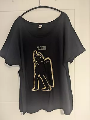 Buy T Rex Marc Bolan Electric Warrior T Shirt XL Black 70s Rock Chick • 5£