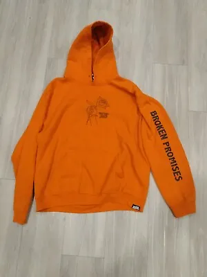 Buy Broken Promises Wish Things Were Different Orange Hoodie Sweatshirt Large READ • 18.66£