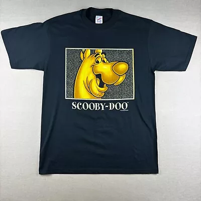 Buy VINTAGE Jerzees Scooby Doo Shirt Large Black Spell Out Hanna Barbera 90s Glitter • 49.95£