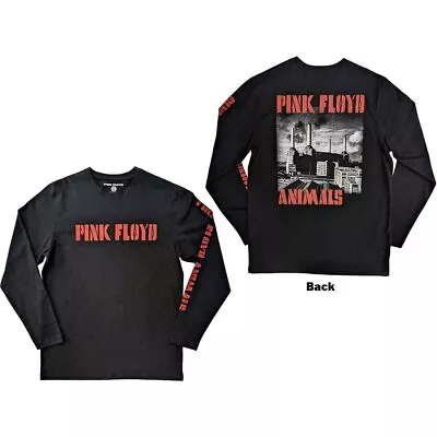 Buy Pink Floyd Unisex Long Sleeve T-Shirt: Animals B&W (Back & Sleeve Print) (Large) • 23.49£