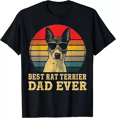 Buy Best Rat Terrier Dad Ever Dog Lovers Retro Vintage Gift Unisex T-Shirt • 20.49£