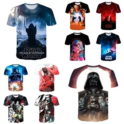 Buy 3D Star Wars T-shirt Darth Vader Storm Tropper Casual Tee Tops Gift Kids Adults • 7.17£
