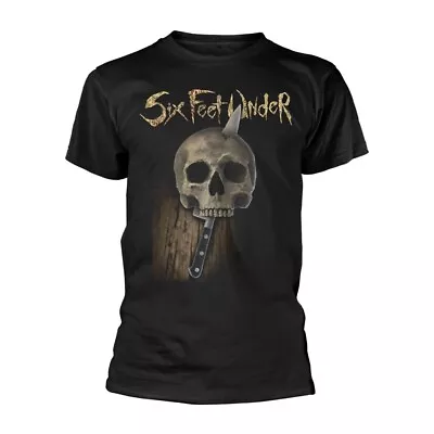 Buy SIX FEET UNDER KNIFE SKULL T-Shirt, Front & Back Print Small BLACK • 22.88£