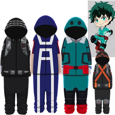 Buy Anime My Hero Academia Pajamas Jumpsuit Cosplay Deku Sleepwear Nightgown Pyjamas • 21.48£