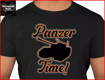 Buy Panzer Time Retro Tank T-Shirt WWII German Vintage Style • 17.56£