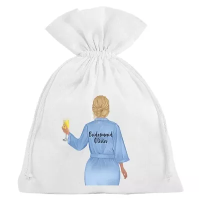 Buy Personalised Pyjama Bag For Wedding Bride Bridesmaid Bridal Hen Party • 8.99£