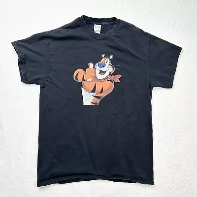 Buy Kelloggs Shirt Mens Medium T-shirt Black Graphic Print Tony The Tiger Gildan • 16.76£