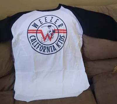 Buy WEEZER - California Kids 3/4 Sleeve Jersey T-shirt ~Never Worn~ S M XL • 22.37£