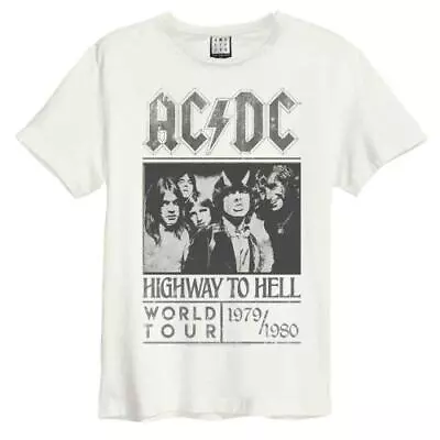 Buy AC/DC - HIGHWAY TO HELL TOUR AMPLIFIED VINTAGE WHITE LARGE =T-shirt= • 22.59£