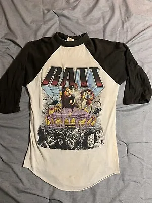Buy VTG 80s RATT PATROL TOUR 1985 NAVY RAGLAN GLAM METAL BAND T-shirt LARGE L Metal • 186.67£