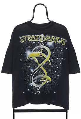 Buy Stratovarius TShirt Infinite World Tour Graphic Music 00s Vintage Black - XL • 83£
