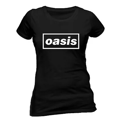 Buy Ladies Oasis Logo Liam Noel Gallagher Rock Licensed Tee T-Shirt Womens • 16.06£