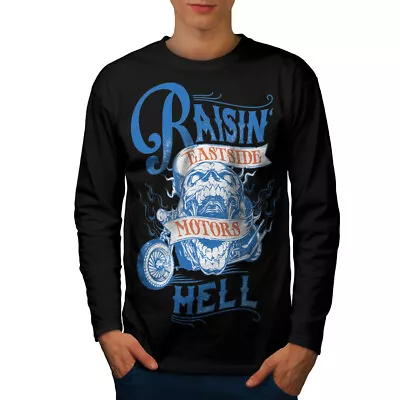 Buy Wellcoda Raising Hell Bike Fashion Mens Long Sleeve T-shirt • 20.99£