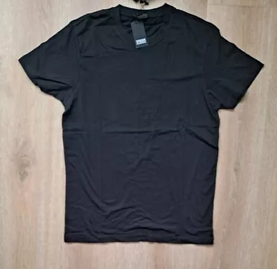 Buy Pack Of 3 Black Crew Neck T-Shirt 100% Cotton Urban Classics • 9.99£