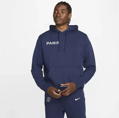 Buy Nike Paris Saint Germain Men's French Terry Football Hoodie Size Medium • 15.95£