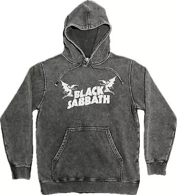 Buy Black Sabbath Acid Wash Hoodie On Premium Vintage Mineral Wash Hooded Sweatshirt • 45.62£