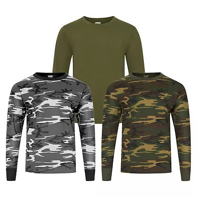 Buy Army Shirt US Combat Tactical Military Style Long Sleeve T Sweatshirt Urban Camo • 11.99£