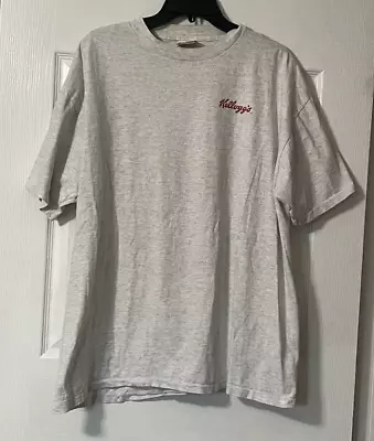 Buy Vintage Kelloggs T Shirt Men Extra Large Gray 90s Advertisement Single Stitch • 37.33£