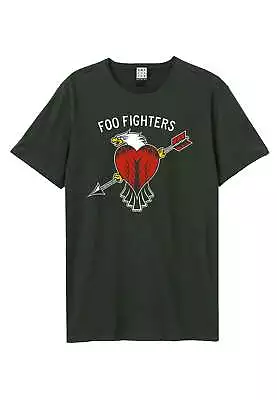 Buy Foo Fighters T Shirt Eagle Tattoo Band Logo Official Amplified Unisex Charcoal • 19.95£