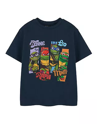 Buy Teenage Mutant Ninja Turtles Blue Character Slices Short Sleeved T-Shirt (Boys) • 10.95£
