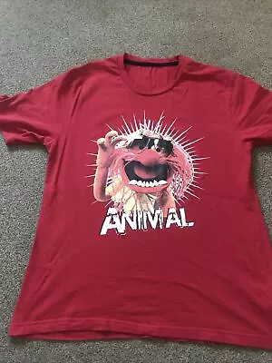 Buy The Muppets Animal Mens Red T-shirt Size M • 1.50£