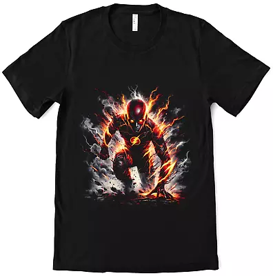 Buy Mens Black The Flash Superhero Villains T-shirt Top Tee Cotton XS -2XL SH22 • 9.95£